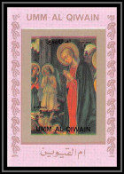 0197 Mi 1175 Adoration Christ Tableaux Paintings Décalage Couleurs Color Shift Error Umm Al Qiwain Deluxe Bloc ** MNH  - Umm Al-Qaiwain