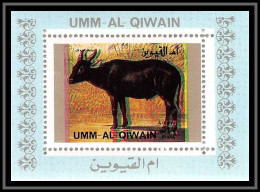 0199/ Michel N° 1534 Ungulate Ongulés Animals Décalage Des Couleurs Color Shift Error Umm Al Qiwain Deluxe Blocs ** MNH  - Umm Al-Qiwain