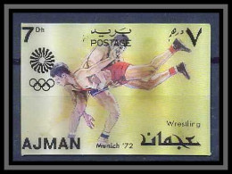 0190/ Ajman ** MNH Michel N°1436 Boxe Lutte Wrestling Jeux Olympiques (olympic Games) Munich 1972 3d Stamps Timbres 3d  - Worstelen