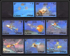 0185b/ Ajman ** MNH Michel N° 1443 /1450 Apollo 11 Moon Espace (space) 3d Stamps Timbres 3d - Ajman