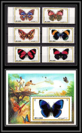 0138z/ Umm Al Qiwain ** MNH Michel N°623/628 A + Bloc 50 Papillons (butterflies)  - Umm Al-Qaiwain