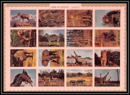 0127/ Umm Al Qiwain ** MNH Michel N° 1002 / 1017 B Animaux - Animals Non Dentelé Imperf ** MNH Rhinoceros - Elephant - Eléphants