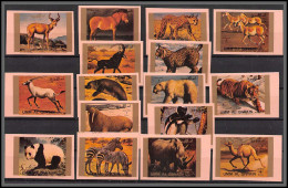 0128r/ Umm Al Qiwain ** MNH Michel N° 1370 / 1385 B Animaux - Animals Non Dentelé Imperf ** MNH Zebra Zebre - Rhinoceros - Felinos