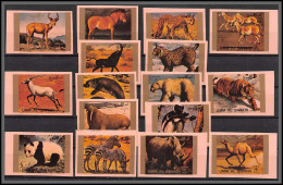 0128r/ Umm Al Qiwain ** MNH Michel N° 1370 / 1385 B Animaux - Animals Non Dentelé Imperf ** MNH Zebra Zebre - Rhinoceros - Félins