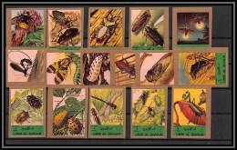 0124b/ Michel N° 1338 / 1353 Insectes (insects) Umm Al Qiwain ** MNH Non Dentelé Imperf Beetle Bee... - Umm Al-Qiwain