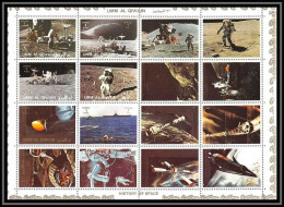 0125/ Michel N° 1194 /1201 A Moon Exploration Espace (space) Karton Proof Tirage Sur Carton Umm Al Qiwain ** MNH  - Umm Al-Qiwain