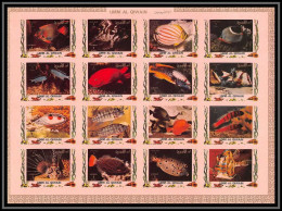 0123/ Michel N° 1306 / 1321 Tropical - Poissons (Fish Fishes) Umm Al Qiwain ** MNH  - Poissons