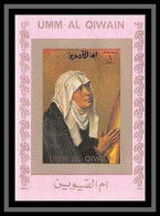 0112/ Umm Al Qiwain Deluxe Blocs ** MNH Mi N°1167 Holy Virgin Christ Peinture Tableaux Paintings Non Dentelé Imperf  - Religie