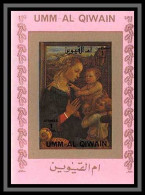 0112b Umm Al Qiwain Deluxe Blocs ** MNH Mi 1176 Virgin And Child Christ Peinture Tableaux Paintings Non Dentelé Imperf  - Umm Al-Qaiwain