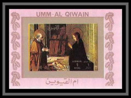 0108/ Umm Al Qiwain Deluxe Blocs ** MNH Mi N°1162 Holy Family The Christ Peinture Tableaux Paintings Non Dentelé Imperf  - Umm Al-Qiwain