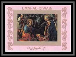 0110/ Umm Al Qiwain Deluxe Blocs ** MNH Mi N°1174 Holy Family The Christ Peinture Tableaux Paintings Non Dentelé Imperf  - Religie