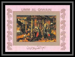 0109/ Umm Al Qiwain Deluxe Blocs ** MNH Mi N°1171 Holy Family The Christ Peinture Tableaux Paintings Non Dentelé Imperf  - Umm Al-Qaiwain