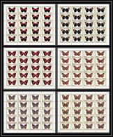 0138b/ Umm Al Qiwain ** MNH Michel N°623/628 A Papillons (butterflies) Feuille Complete (sheet) - Butterflies