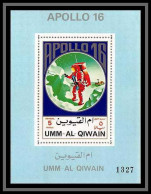 0101/ Umm Al Qiwain Deluxe Blocs ** MNH Michel N° 927 A Apollo 16 Espace (space) Numéroté Numbered - Umm Al-Qaiwain