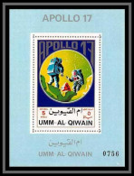 0100/ Umm Al Qiwain Deluxe Blocs ** MNH Michel N° 928 A Apollo 17 Espace (space) Numéroté Numbered - Asia