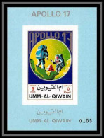 0098/ Umm Al Qiwain Deluxe Blocs ** MNH Michel N° 928 B Apollo 17 Non Dentelé Imperf ** MNH Espace (space) Numéroté - Umm Al-Qiwain