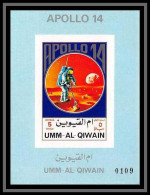 0096/ Umm Al Qiwain Deluxe Blocs ** MNH Michel N° 925 B Apollo 14 Non Dentelé Imperf ** MNH Espace (space) Numéroté - Umm Al-Qaiwain