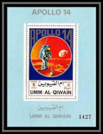 0099/ Umm Al Qiwain Deluxe Blocs ** MNH Michel N° 925 A Apollo 14 Espace (space) Numéroté Numbered - Umm Al-Qaiwain