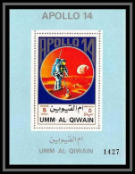 0099/ Umm Al Qiwain Deluxe Blocs ** MNH Michel N° 925 A Apollo 14 Espace (space) Numéroté Numbered - Asia