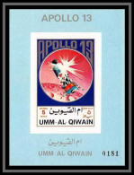 0095/ Umm Al Qiwain Deluxe Blocs ** MNH Michel N° 924 B Apollo 13 Non Dentelé Imperf ** MNH Espace (space) Numéroté - Asien