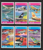 0089d Umm Al Qiwain Mi 603/608 A Avions Airlines Planes 1972 Boac Panam Lufthansa Scandinavian ** MNH - Avions