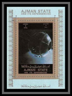 0085g/ Ajman Deluxe Miniature Sheet ** MNH Michel N° 2788 Satellite Espace Space Progress Tirage Bleu  - Ajman