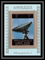 0085e/ Ajman Deluxe Miniature Sheet ** MNH Michel N° 2785 Radio Telescope Espace Space Progress Tirage Bleu  - Ajman