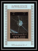 0085d/ Ajman Deluxe Miniature Sheet ** MNH Michel N° 2784 Satellite Espace Space Progress Tirage Bleu  - Ajman