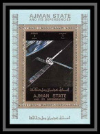 0085c/ Ajman Deluxe Miniature Sheet ** MNH Michel N° 2783 Satellite Espace Space Progress Tirage Bleu  - Ajman