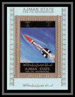 0085b/ Ajman Deluxe Miniature Sheet ** MNH Michel N° 2782 Rocket Espace Space Progress Tirage Bleu  - Ajman