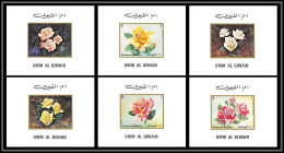 0087/ Umm Al Qiwain Deluxe Blocs ** MNH Michel N° 675 / 680 Fleurs (plants - Flowers) Roses - Roses