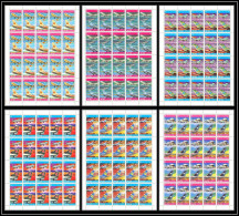 0089e Umm Al Qiwain Mi 603/608 A Avions Airlines Planes 1972 Panam Lufthansa Scandinavian ** MNH Feuilles Sheets - Airplanes