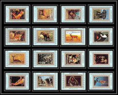 0072/ Ajman Deluxe Blocs ** MNH Michel N° 2685 / 2700 Animaux - Animals Mammals Tirage Bleu Elephant Monkeys - Autres & Non Classés