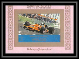 0060l/ Ajman Deluxe Blocs ** MNH Michel N° 2761 Voiture De Course Racing Car Tirage Rose Pink Non Dentelé Imperf - Cars