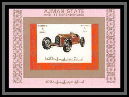 0060h/ Ajman Deluxe Blocs ** MNH Michel N° 2756 Voiture Ancienne Vintage Car Tirage Rose Pink Non Dentelé Imperf - Autos