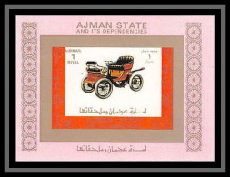 0060b/ Ajman Deluxe Blocs ** MNH Michel N° 2750 Voiture Ancienne Vintage Car Tirage Rose Pink Non Dentelé Imperf - Cars