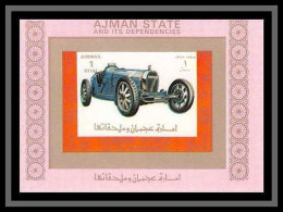 0060d/ Ajman Deluxe Blocs ** MNH Michel N° 2752 Voiture Ancienne Vintage Car Tirage Rose Pink Non Dentelé Imperf - Autos