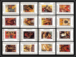 0065/ Ajman Deluxe Blocs ** MNH Michel N° 2797 / 2812 Religious Paintings Peinture Tableaux Paintings Tirage Blanc - Religieux