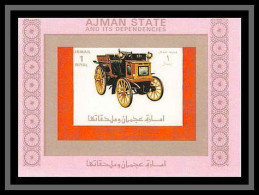 0060a/ Ajman Deluxe Blocs ** MNH Michel N° 2749 Voiture Ancienne Vintage Car Tirage Rose Pink Non Dentelé Imperf - Cars