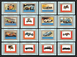 0058/ Ajman Deluxe Blocs ** MNH Michel N° 2749 / 2764 Voiture (Cars) Tirage Bleu Blue - Cars