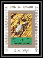 0036/ Umm Al Qiwain Deluxe Blocs ** MNH Michel N°1352 Capricorne Capricorn Beetle Insect Blanc Non Dentelé Imperf - Umm Al-Qiwain