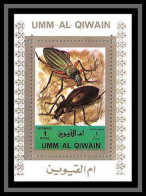 0036/ Umm Al Qiwain Deluxe Blocs ** MNH Michel N°1351 Scarabée Beetle Insect Blanc  - Umm Al-Qiwain
