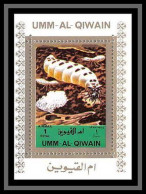 0036/ Umm Al Qiwain Deluxe Blocs ** MNH Michel N°1349 Vers A Soie Bombyx Insect Blanc  - Umm Al-Qiwain