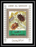 0036/ Umm Al Qiwain Deluxe Blocs ** MNH Michel N°1348 Arlequin Acrocinus Longimanus Insect Blanc  - Umm Al-Qiwain