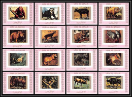 0042/ Umm Al Qiwain Deluxe Blocs ** MNH Michel N° 1530 / 1545 Animaux - Animals Rose Non Dentelé Imperf ** MNH - Other & Unclassified
