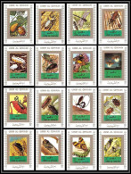 0036/ Umm Al Qiwain Deluxe Blocs ** MNH Michel N° 1338 / 1353 Insectes (insects) Blanc Non Dentelé Imperf - Autres & Non Classés