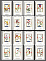 0008/ Umm Al Qiwain Deluxe Blocs ** MNH Michel N° 1434 / 1449 Fleurs (plants - Flowers) Roses Tirage Blanc Non Dentelé - Umm Al-Qiwain