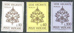 VATICAN 1963 Satz SEDE VACANTE # 429-431 ** - Unused Stamps