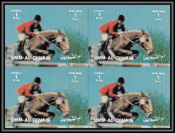 0457/ Umm Al Qiwain ** MNH N°1672 Jumping Cheval Horse 3d PLASTIC BLOC 4 Jeux Olympiques Olympic Games 1972 - Umm Al-Qaiwain