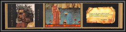 0373/ Umm Al Qiwain ** MNH Michel N°900 A Dante Tableau (Painting) Vignettes Labels Complet Bocca Degli Abati - Religieux